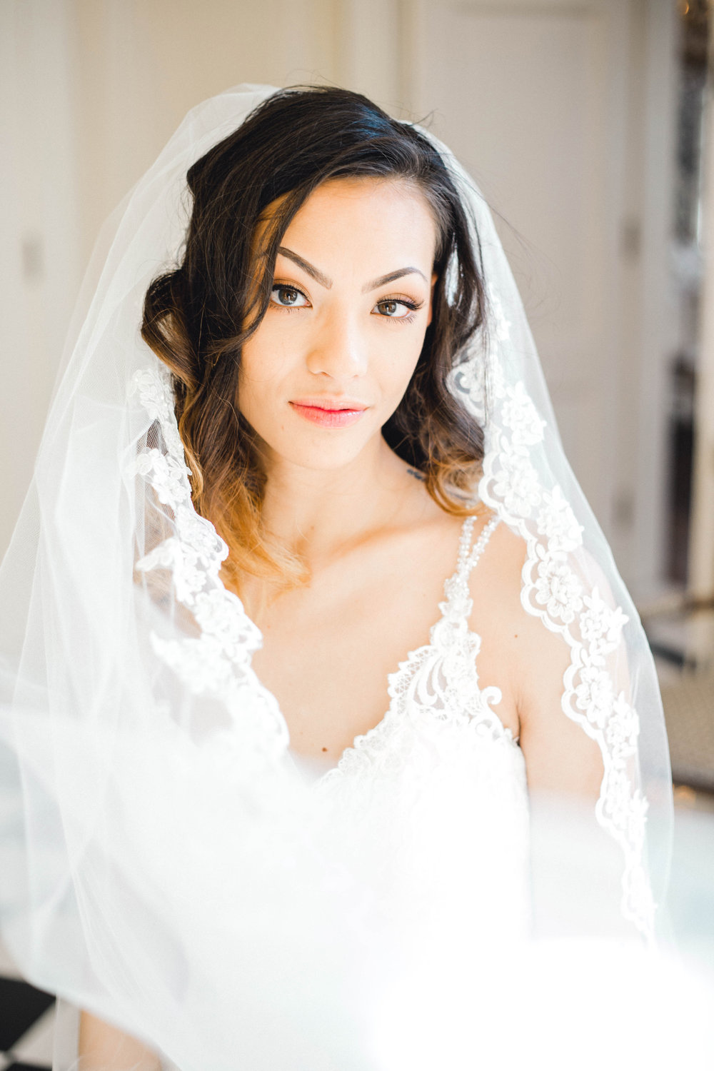 A classic bridal portrait at the Duke Mansion in Charlotte, NC