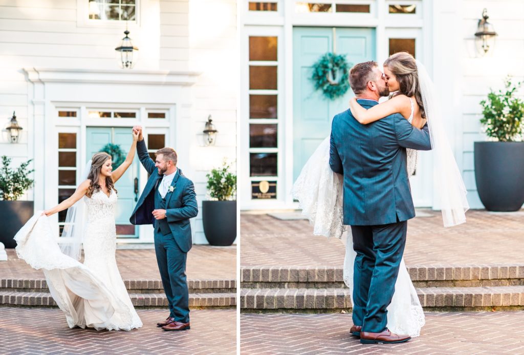 Romantic bride and groom portraits at the Highgrove Estate in Fuquay-Varina, NC| Tierney Riggs Photography