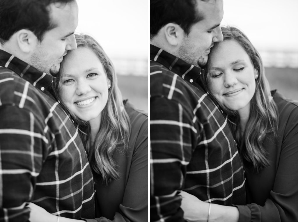 Timeless black and white engagement photos by Tierney Riggs 