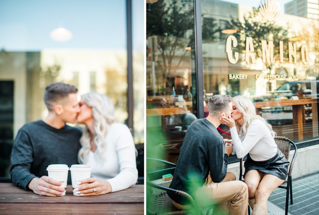 A romantic Camino's Bakery engagement session in Winston-Salem, NC by Tierney Riggs Photography