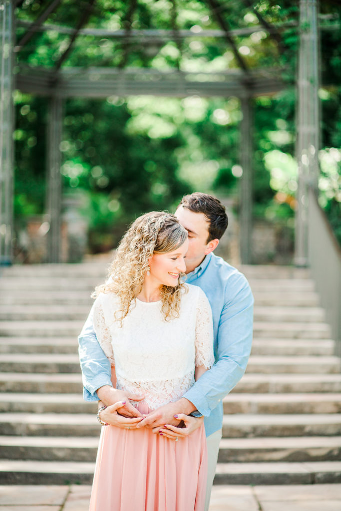 An engagement session at Duke Gardens in Durham, NC.