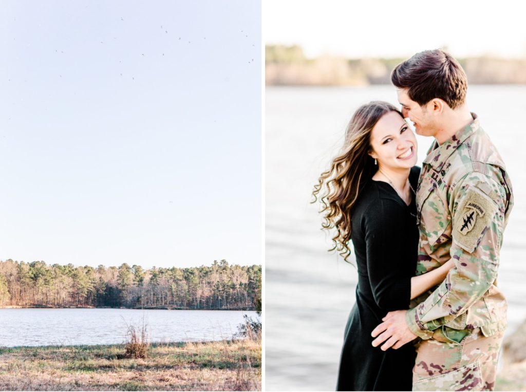 Raleigh engagement photos at Harris Lake by Tierney Riggs Photography
