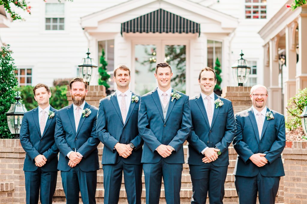 Groomsmen at a summer wedding in Raleigh North Carolina