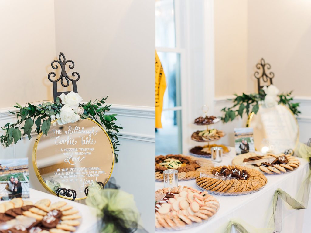 Wedding reception decor at the Oaks at Salem in Apex captured by Tierney Riggs Photography
