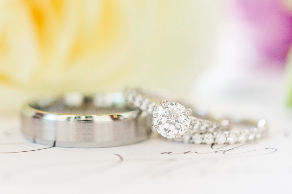 Wedding rings at the Oaks at Salem captured by Tierney Riggs Photography