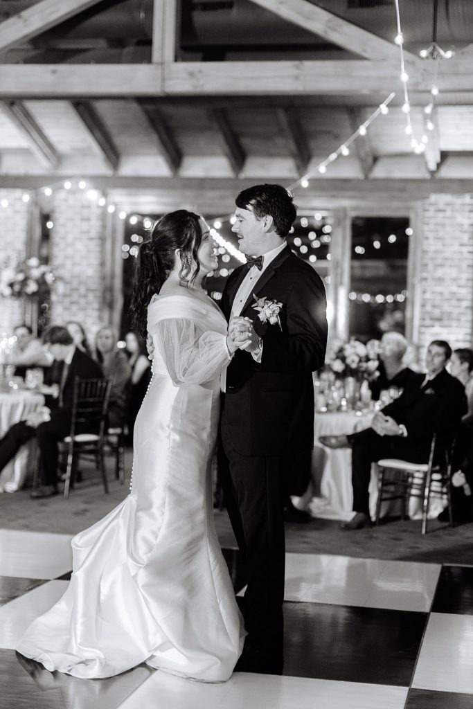 A beautiful Christmas wedding reception at the Sutherland in Wake Forest, NC