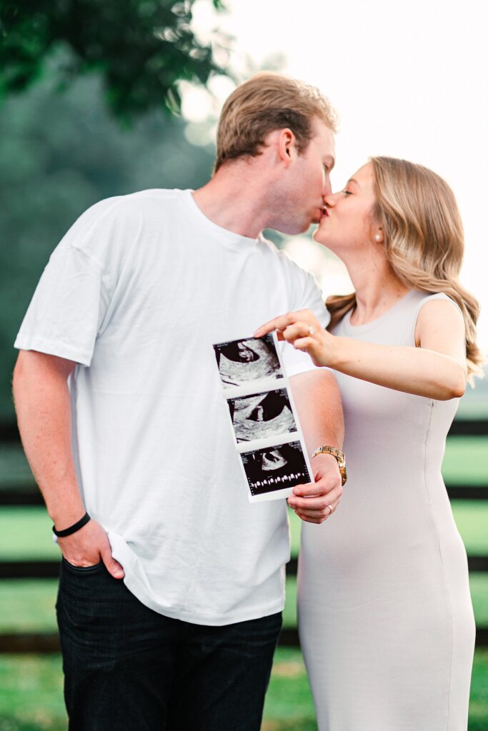 An ultrasound photo for an a pregnancy announcement photoshoot in Raleigh, NC