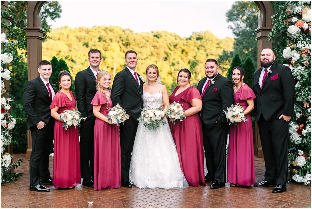 Bridal party at the Highgrove Estate| Raleigh, NC Wedding Photographer Tierney Riggs Photography