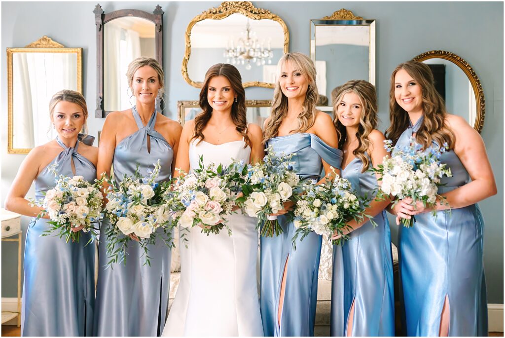 Bridesmaids at the Highgrove Estate in Fuquay-Varina, NC by Tierney Riggs Photography