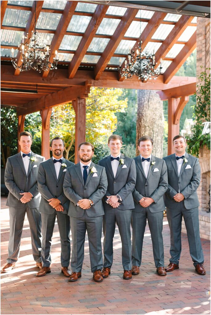 Groomsmen at the Highgrove Estate in Fuquay-Varina, NC by Tierney Riggs Photography