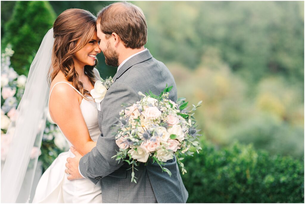 Bride and groom portraits in Fuquay-Varina captured by Raleigh wedding photographer, Tierney Riggs