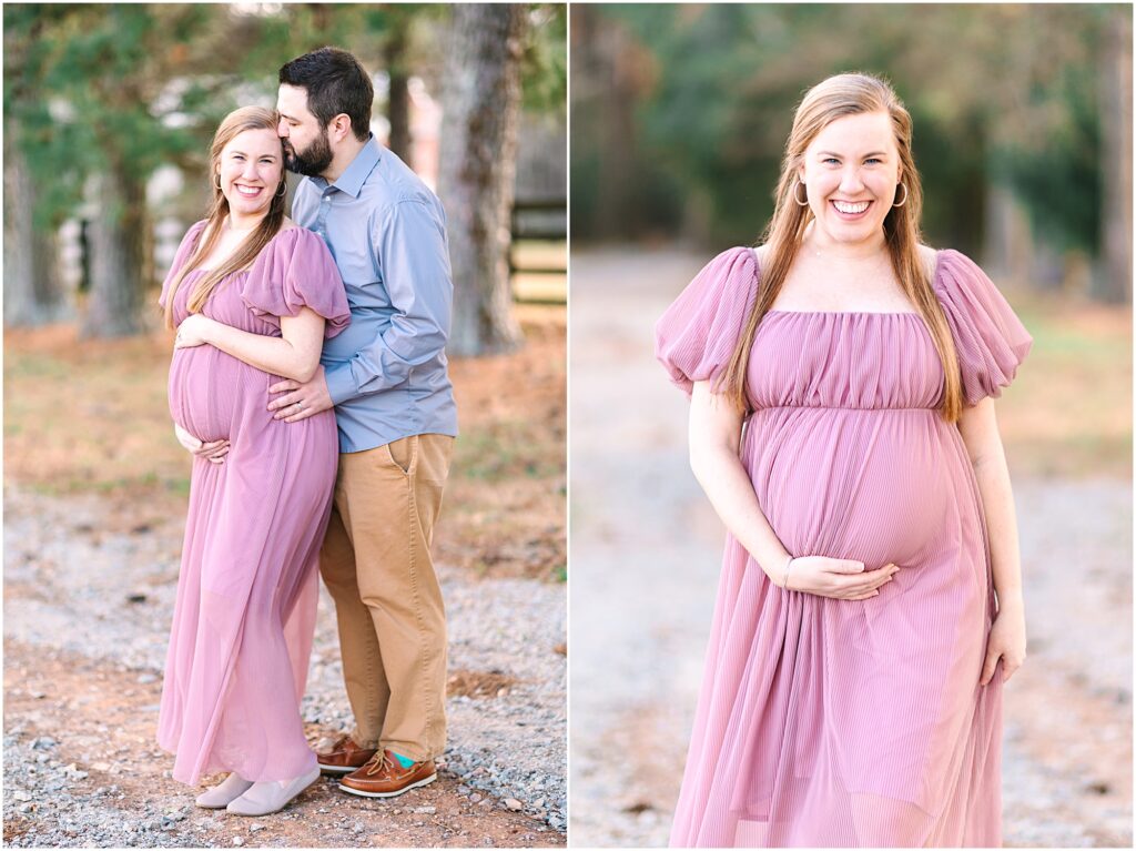 A couple celebrating the arrival of their baby soon through maternity photos