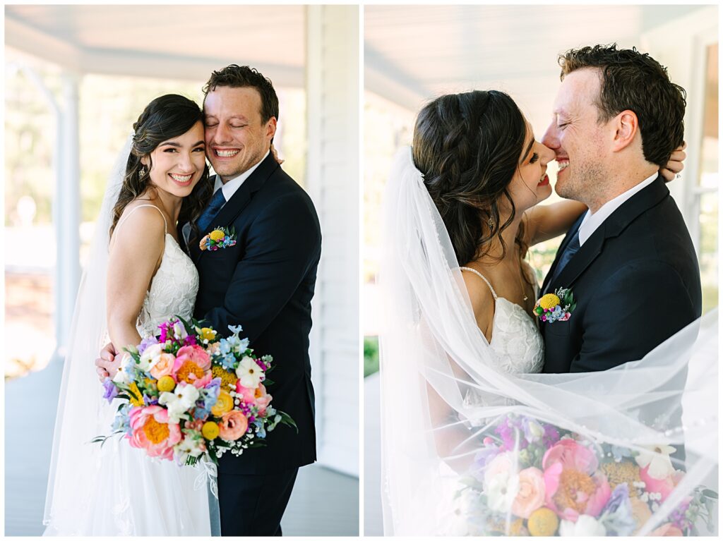 Bride and groom photos in Cary, NC