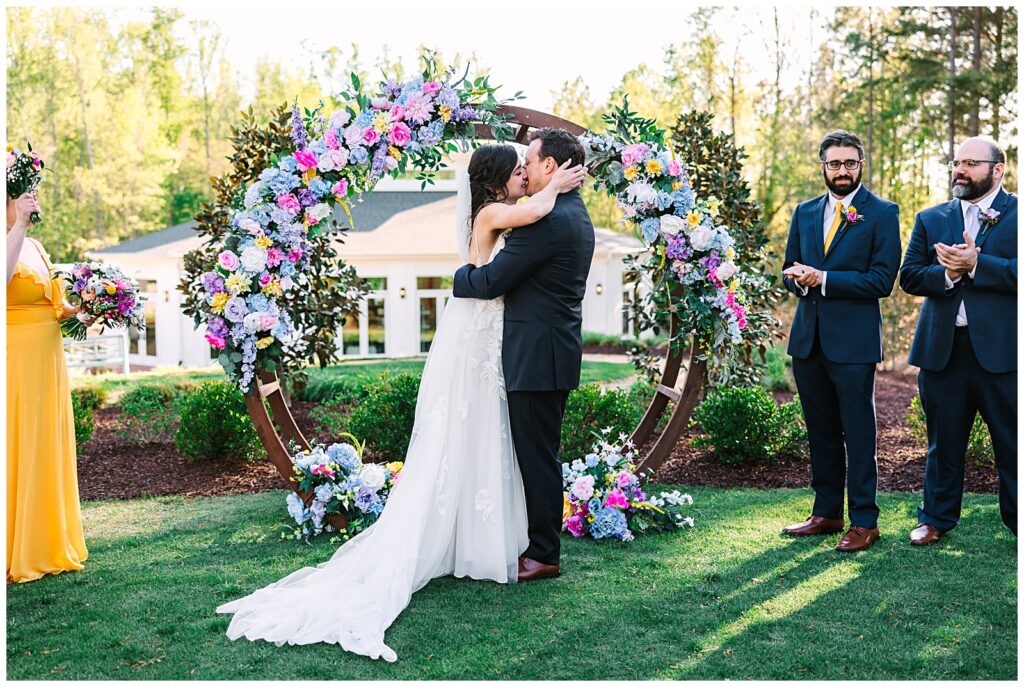 Wedding ceremony at the Upchurch wedding venue