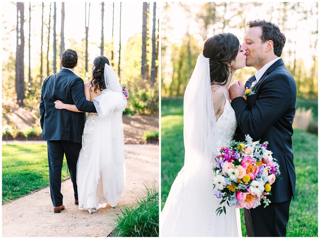 Bride and groom photos in Cary, NC