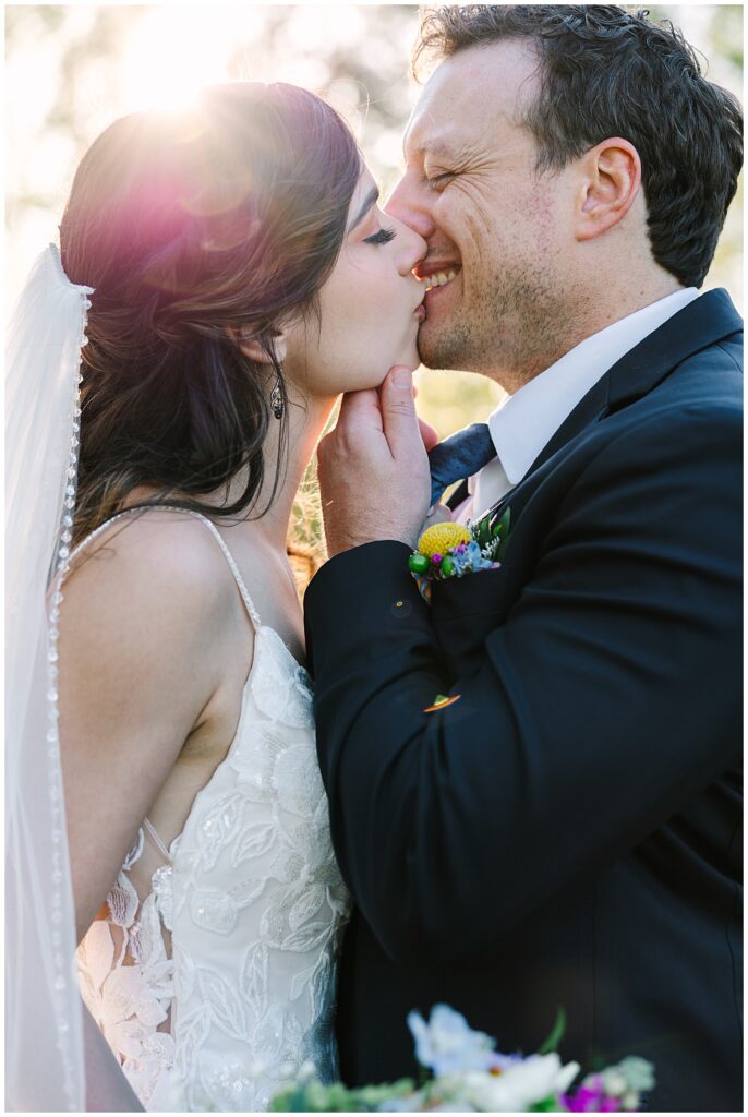 Bride and groom photos in Cary, NC at the Upchurch