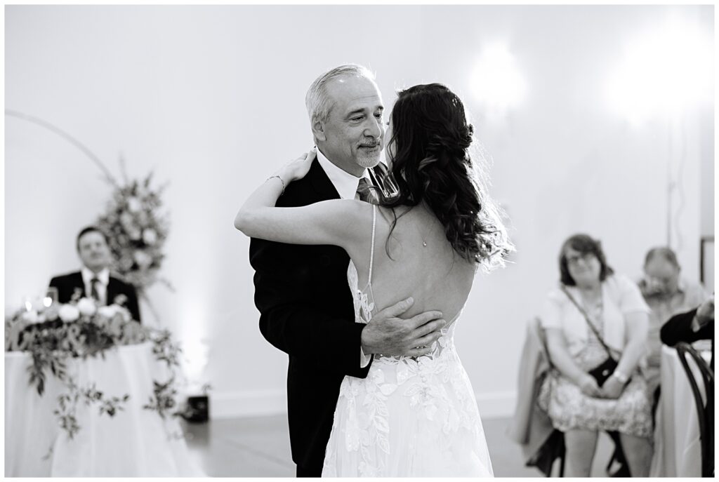 Father daughter dance at the Upchurch wedding venue