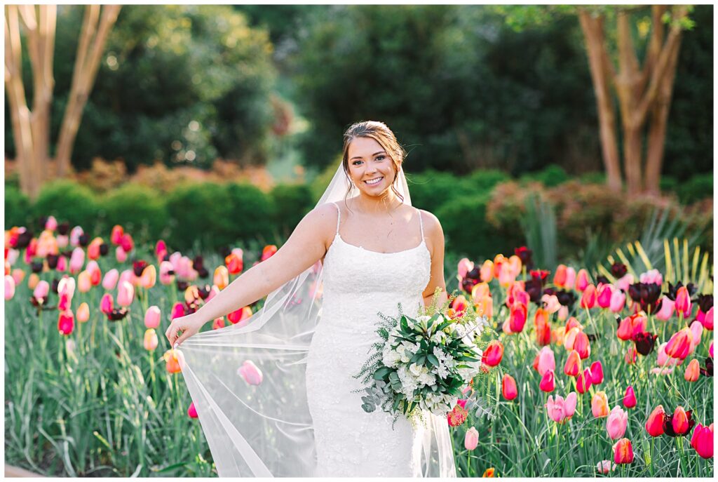 Bridal portraits at Duke Gardens