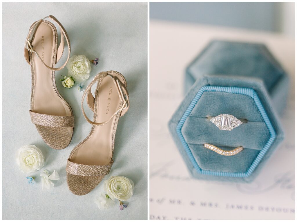 Bride's details for her wedding in Raleigh. NC