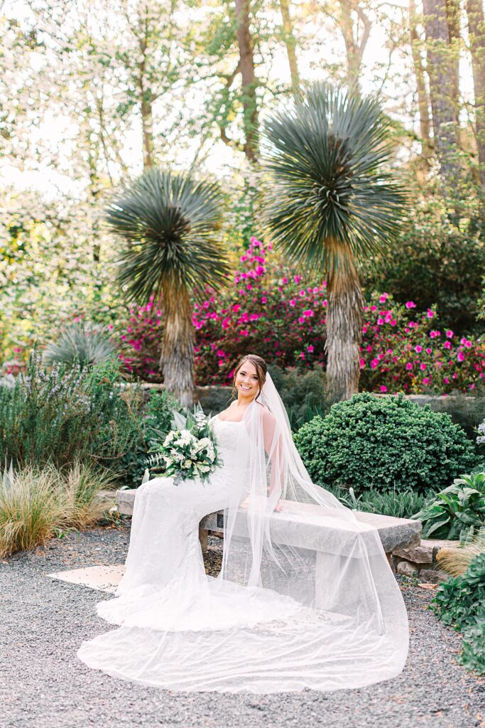 Bridal portraits at Duke Gardens