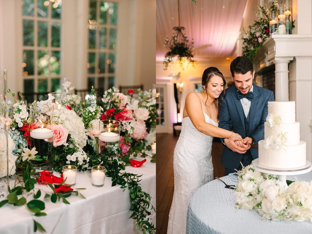 Wedding reception in the ballroom at Highgrove Estate NC