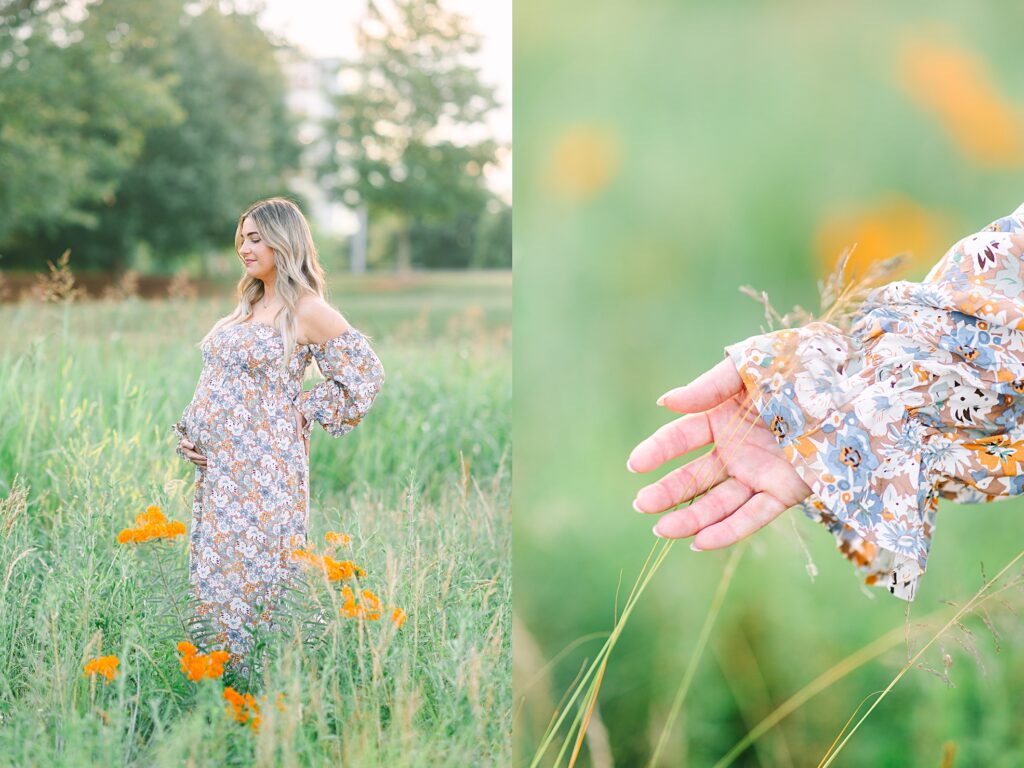 A photo of a mom in a field taken by Tierney Riggs