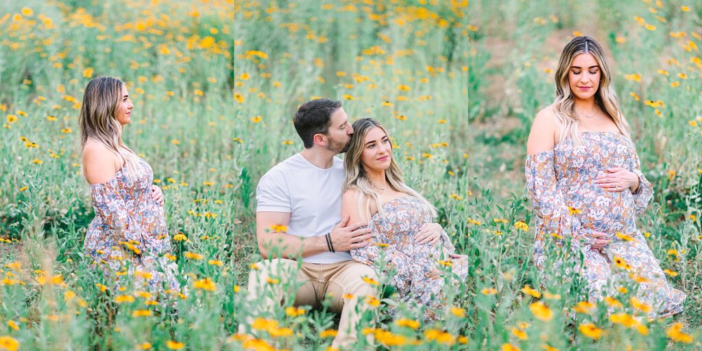 A photo of a couple a field taken by Raleigh Photographer, Tierney Riggs